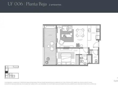 Departamento en Venta de 1 dormitorio