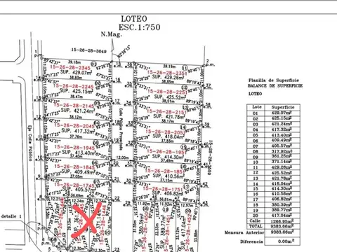 Terreno en Venta de 417,0 m2