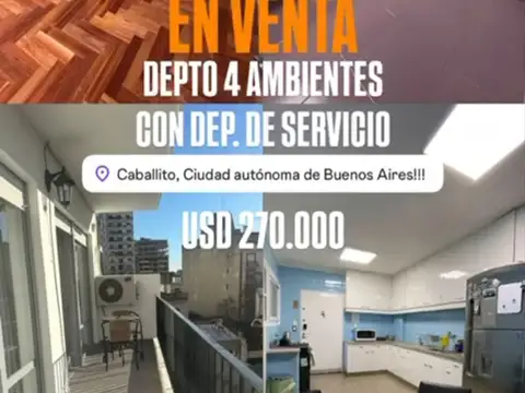 4 AMBIENTES EN CABALLITO