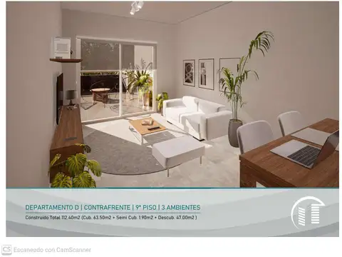 Departamento en Venta de 3 ambientes