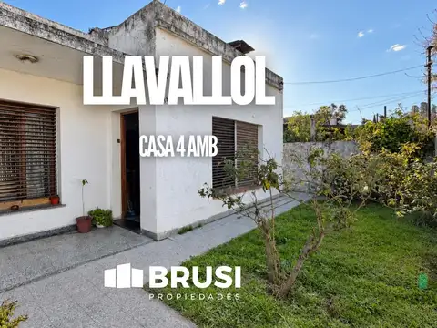CASA EN VENTA 4 AMBIENTES EN LLAVALLOL