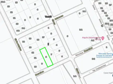 Terreno regular venta - 20x64,95mts - 1299mts2 totales  - Tandil