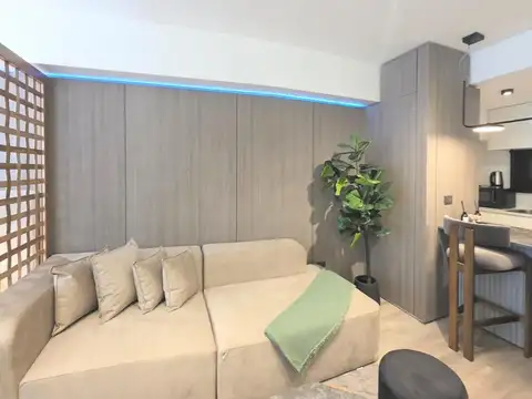Departamento Mono ambiente Palermo Amueblado con Mobiliario Aire y Terraza propia y Baulera.