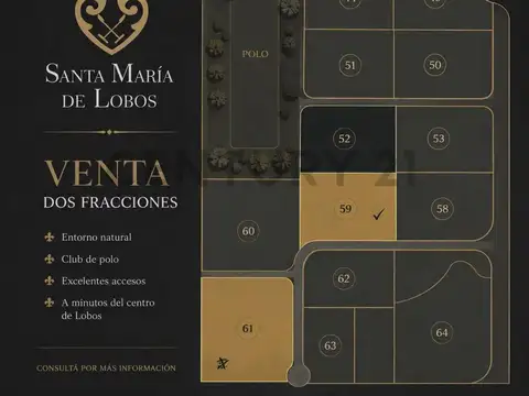 LOTE DE 1,4 Hectareas a la venta en Santa Maria de Lobos Polo.