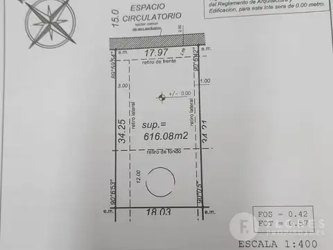 Terreno en Venta de 616,0 m2