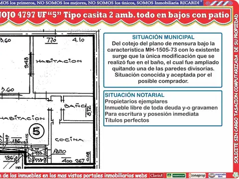 Hinojo 4700, Piso PB