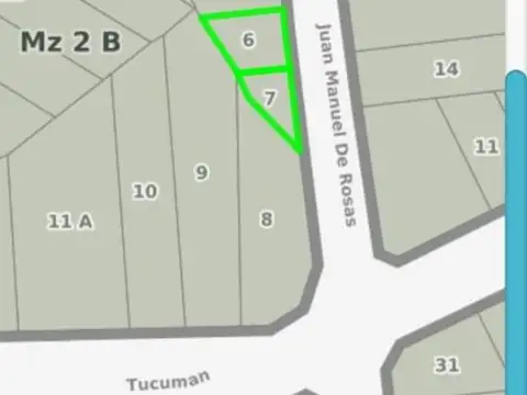 Terreno en Venta 22  mts Frente