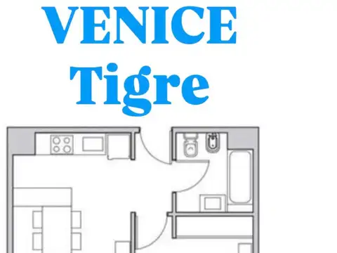 Departamento 2 ambientes con cochera alquiler en Venice