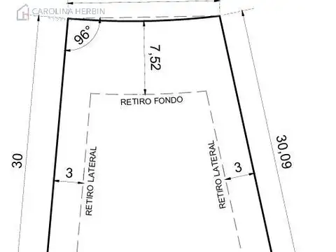 Terreno en Venta 30  mts Fondo