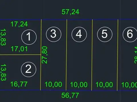 Terreno en Venta 28  mts Fondo
