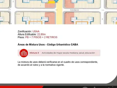 Terreno en Venta en Villa Urquiza, USD 530.000