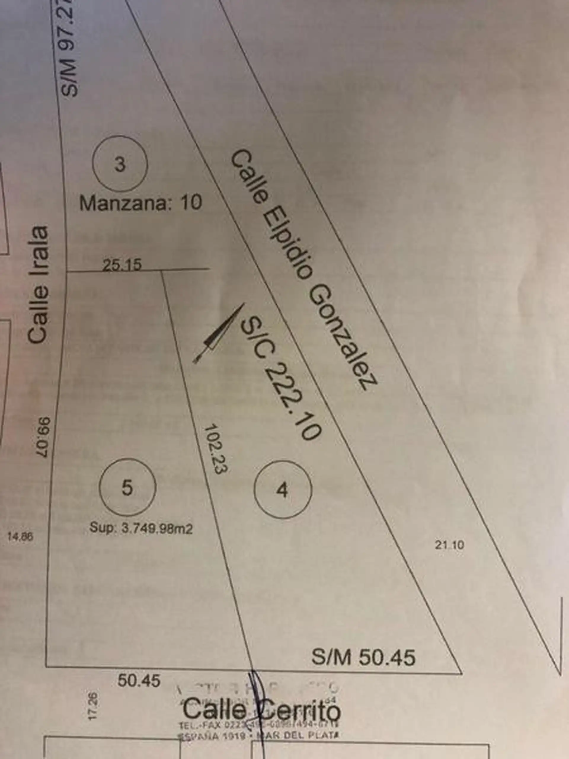 Lote en Venta sobre Cerrito esq. Irala, 3750m²