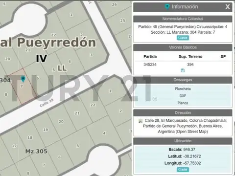 Venta de lote en el Barrio El Marquesado, Mar del Plata.