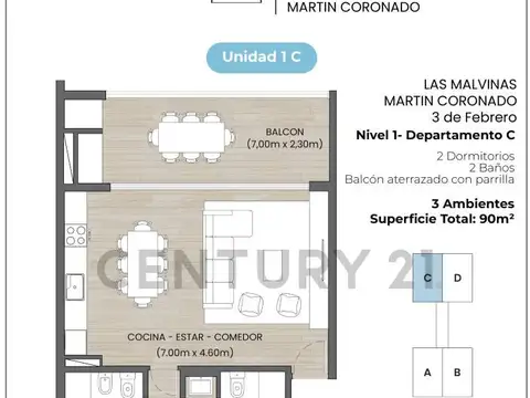 LAS MALVINAS 7200, Piso 0
