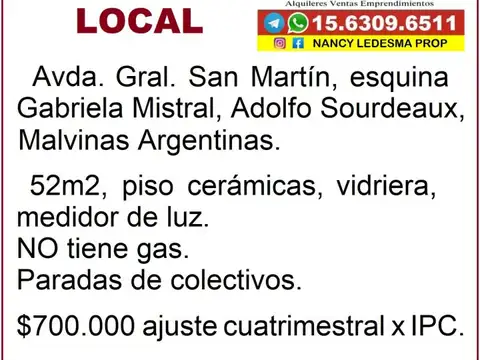 Avda. Gral. San Martin , Piso 0