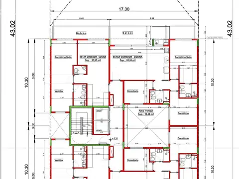 Terreno en Venta 43  mts Fondo