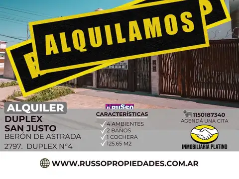 Alquiler Duplex 4 Ambientes Ramos Mejia