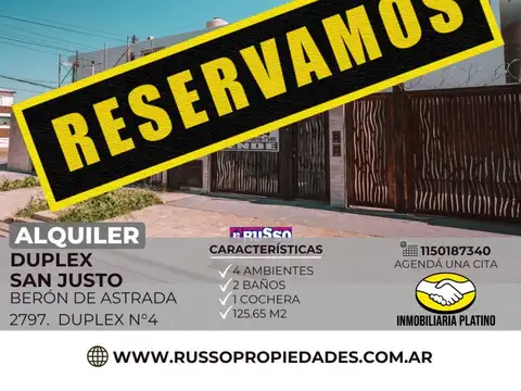 Alquiler Duplex 4 Ambientes Ramos Mejia