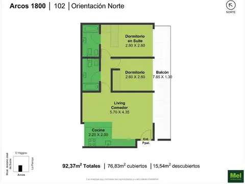 Departamento en Venta de 2 dormitorios