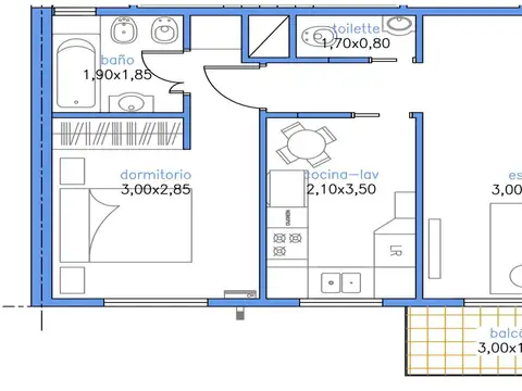 Departamento de 2 ambientes en Venta en Paternal