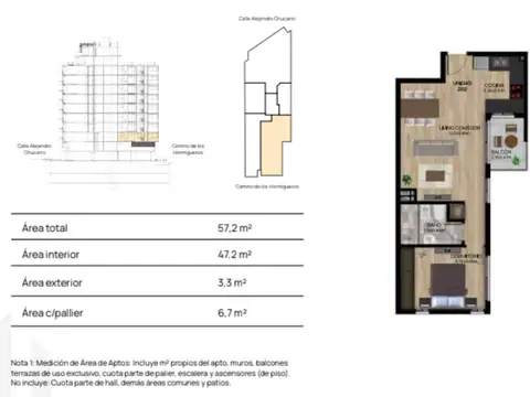 VENTA APARTAMENTO 1DORM BALCON POCITOS POZO