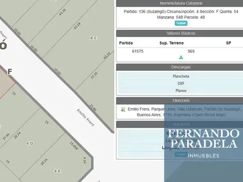 Terreno en Venta en Villa Gobernador Udaondo, USD 85.000