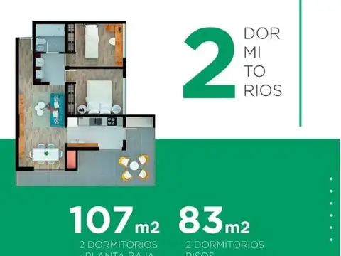 Departamento en Venta de 3 ambientes
