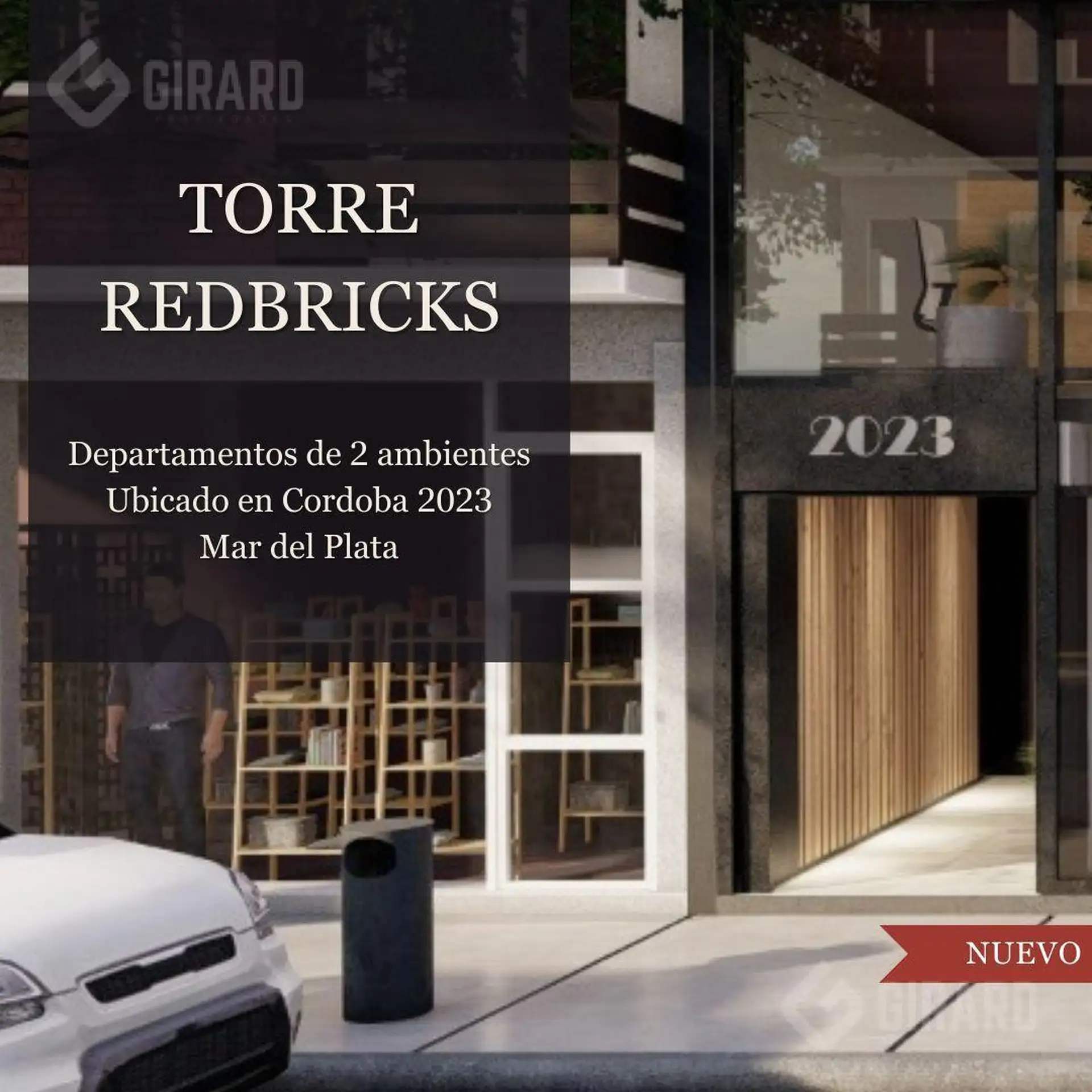 Desarrollo Inmobiliario "TORRE REDBRICKS", Unidades de 2 ambientes a estrenar.