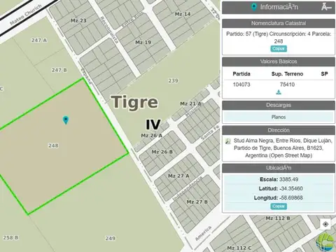 Terreno en Venta en Dique Lujan, USD 4.400.000