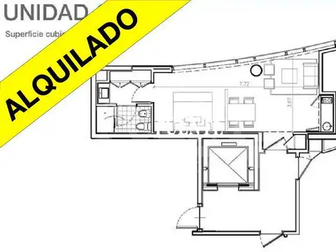 Departamento Monoambiente con 1 baño
