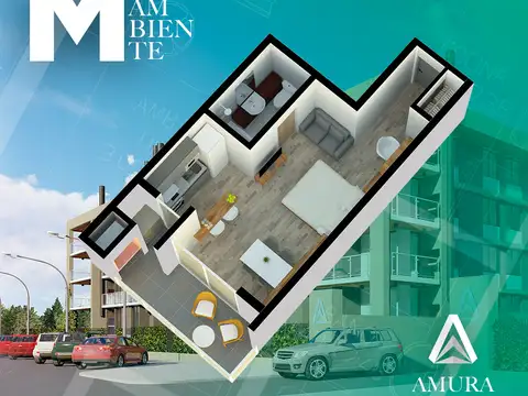 Monoambiente en alquiler