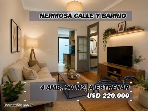 Ph todo a nuevo, 4 amb, 90 m2, Palermo Concepción