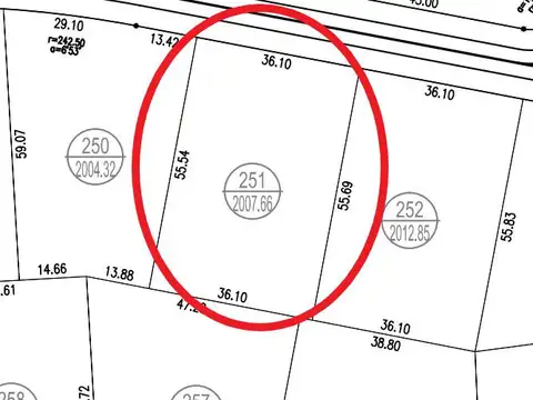 Lote terreno 251 en venta. Barrio Santa Inés. Comarcas de Lujan. Zona Oeste.