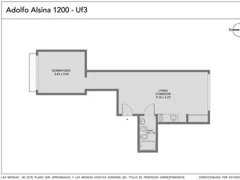 Departamento en Venta de 2 ambientes