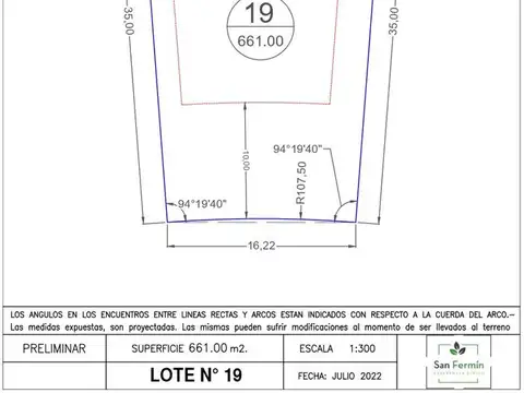 Terreno en venta a la laguna San Fermin