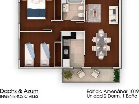 Departamento en Venta de 2 dormitorios