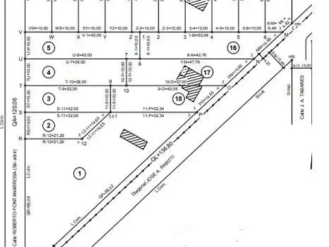 Terreno en Venta 10  mts Frente