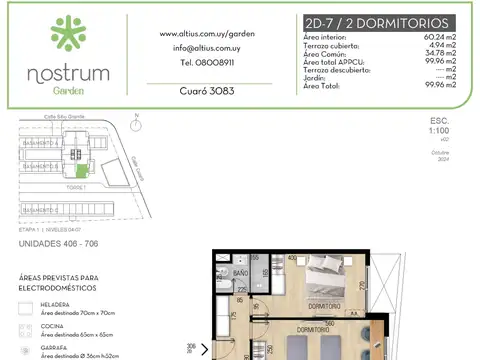 VENTA 2 DORMITORIOS NOSTRUM GARDEN PRADO