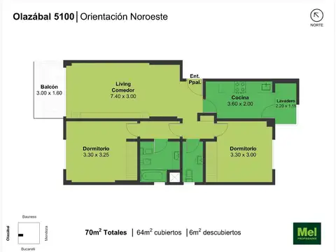 Olazabal 5100, Piso 4