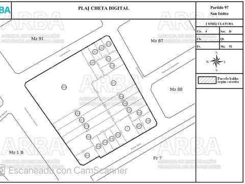 Terreno en Venta 10  mts Frente