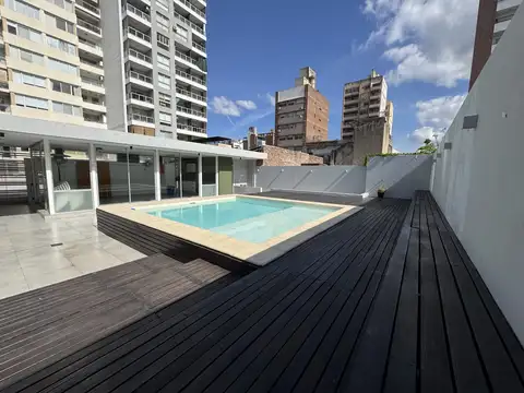 Excelente departamento 1 dormitorio, externo, solarium, pileta, quincho, vista despejada