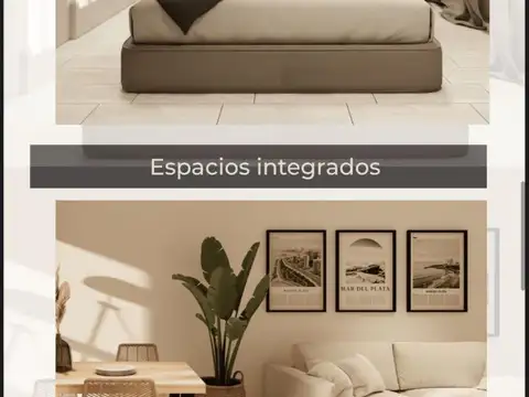 Departamento 2 ambientes con 2 baños