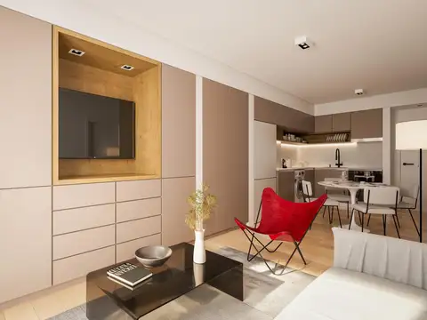 Departamento 2 ambientes con 1 baño