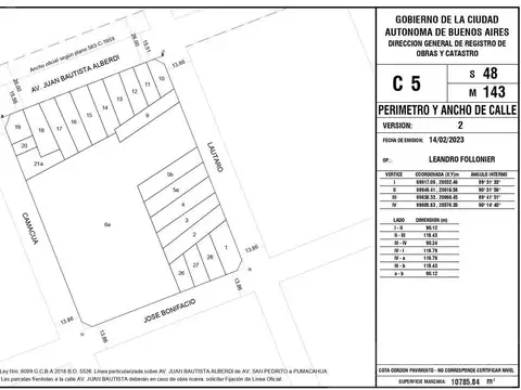 Terreno en Venta 8  mts Frente