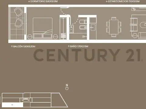 Departamento en Venta de 2 ambientes
