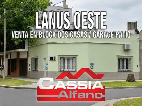 DOS CASAS SOBRE UN LOTE VENTA EN BLOCK, 3 AMBIENTES CADA UNA PATIO Y TERRAZA