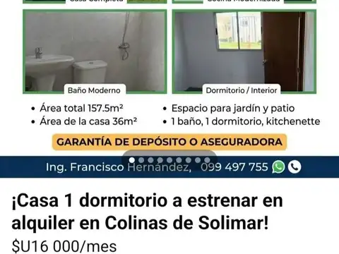 Casa en alquiler en Colinas de Solymar