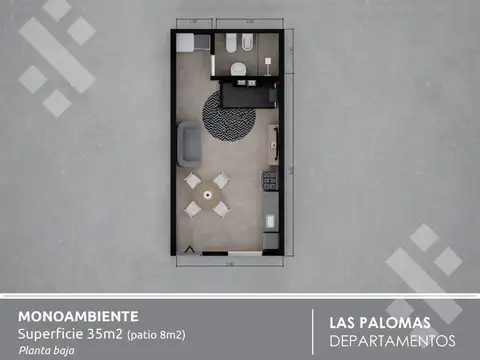 Departamento en Venta de Monoambiente