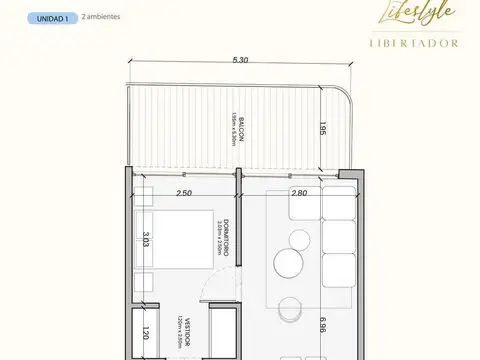 Departamento en Venta de 1 dormitorio