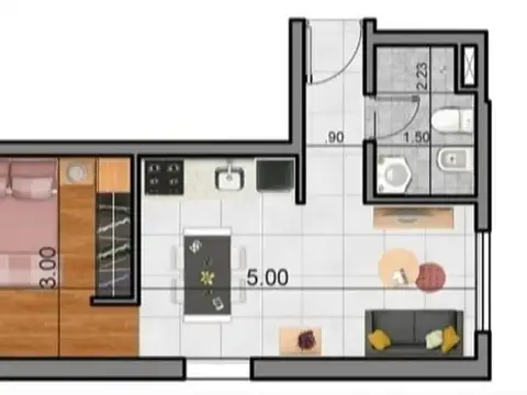 Departamento en Venta de 2 ambientes